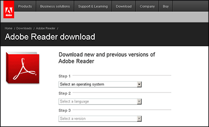 Screenshot of the page fragment official site