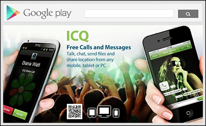 Fragment screenshot ICQ ICQ on Google Play (Google Play)