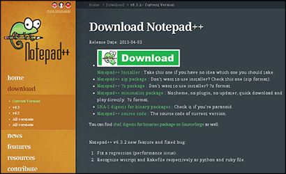 Screenshot of the page fragment official website