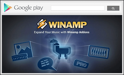 Скріншот фрагмента сторінки вінампа на Гугл Плей (Google Play)